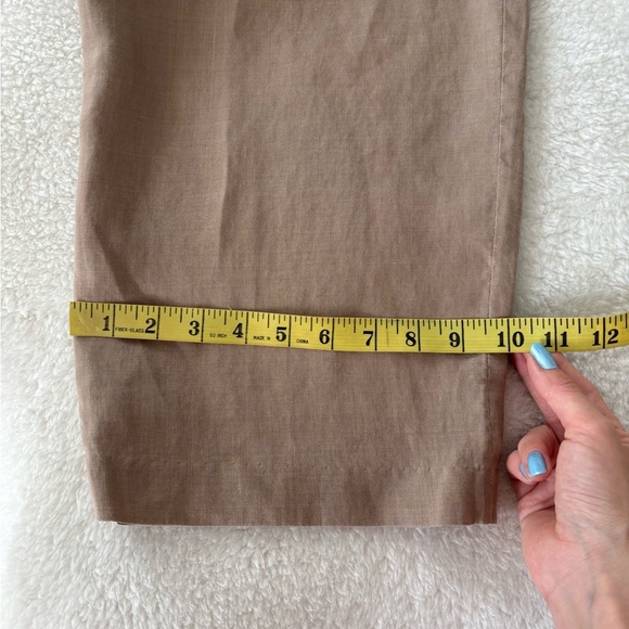 Ann Gerlin linen pants vintage sz US 18 tan - Picture 9 of 13